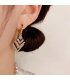 XE269 - Zebra Drop Long Earrings