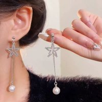XE271 - Classic Star Drop Long Earrings