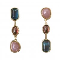 XE280 - Opal Drop Gemstone Earrings
