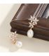 XE281 - Elegant Pearl Floral Earrings