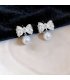 XE282 - Pearl Bowtie Earrings