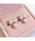 XE282 - Pearl Bowtie Earrings