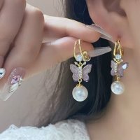 XE285 - Butterfly Pearl Earrings