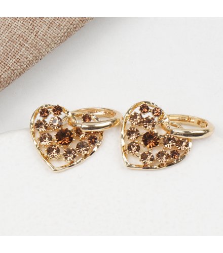 XE286 - Hollow Carved Heart Earrings