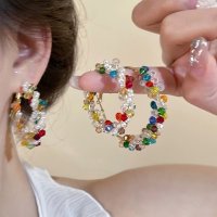 XE287 - Colorful Gemstone Stud Earrings