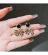 XE289 - Black Bowknot Stud Earrings