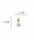XE292 - Elegant Pearl Leaf Earrings