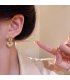 XE304 - Diamond Gold Heart-Shaped Ear Cuffs 
