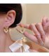 XE304 - Diamond Gold Heart-Shaped Ear Cuffs 