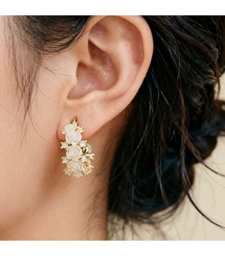 XE306 - Rose zircon earrings