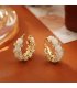 XE306 - Rose zircon earrings