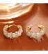 XE306 - Rose zircon earrings