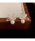 XE307 - French-Style Floral Pearl Earrings