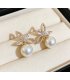 XE307 - French-Style Floral Pearl Earrings