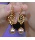 XE321 - Diamond Leaf Rhinestone Earrings