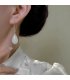 XE325 - White jade drop earrings 