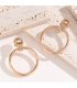 XE331 - European Style Geometric Metal Round Earrings