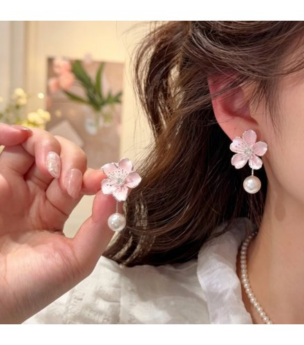 XE333 - Pastel Style Cherry Blossom Earrings