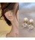 XE336 - White Pearl Zircon Earrings for Women