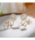 XE337 - Luxury Fashion Cat's Eye Flower Earrings 