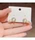 XE337 - Luxury Fashion Cat's Eye Flower Earrings 