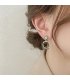 XE338 - Diamond Geometric Box Earrings