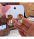 XE339 - Champagne Sugar Cube Crystal Bead Earrings