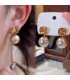 XE339 - Champagne Sugar Cube Crystal Bead Earrings