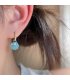 XE340 - Elegant Blue Crystal Earrings