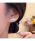 XE349 - Blossom Branch and Leaf Earrings