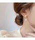 XE350 - Silver Needle Pearl Earrings