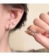 XE354 - Circle Double Ear Piercing Earrings