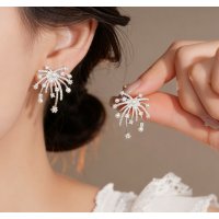 XE357 - Korean Style Fireworks Star Pearl Earrings 