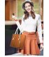 H1755 - Retro Three Piece Brown Handbag Set