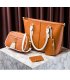 H1755 - Retro Three Piece Brown Handbag Set