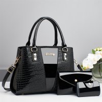 H1917 - Retro Crocodile Pattern 3pc Handbag Set