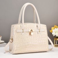 H1932 - Retro Luxe Crocodile Pattern Handbag