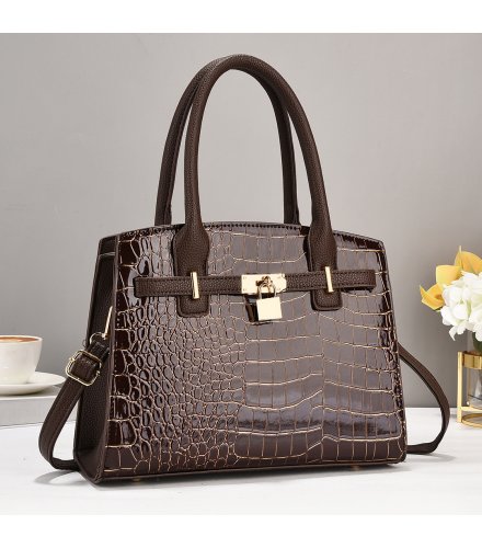 H1933 - Retro Luxe Crocodile Pattern Handbag