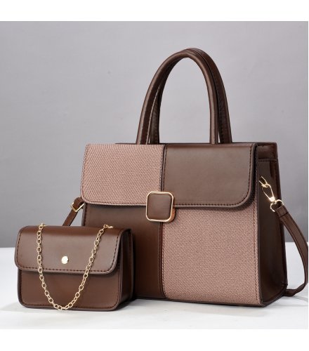 H1934 - Classic Two Toned Handbag Set