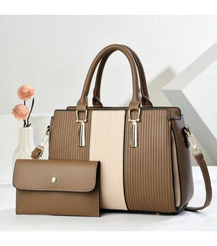 H1937 - Elegant Two Toned Handbag Set