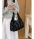 H1970 - Retro Black Textured Tote Handbag