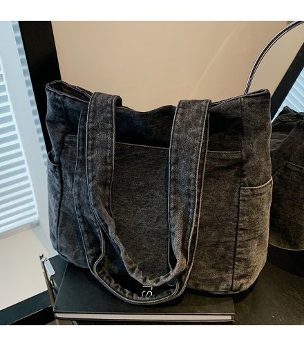 H1978 - Korean Style Denim Tote Handbag H1978 - Korean Style Denim Tote Handbag