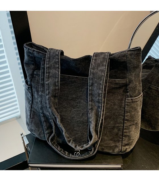 H1978 - Korean Style Denim Tote Handbag