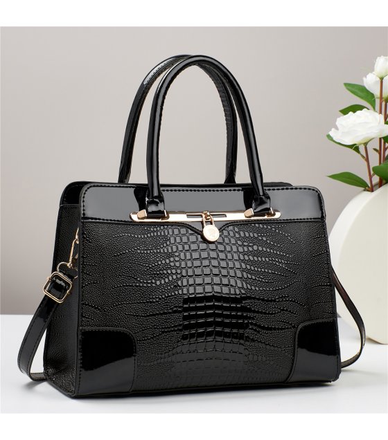 H2051 - Crocodile Pattern Casual Handbag 