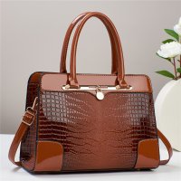 H2052 - Crocodile Pattern Casual Handbag 