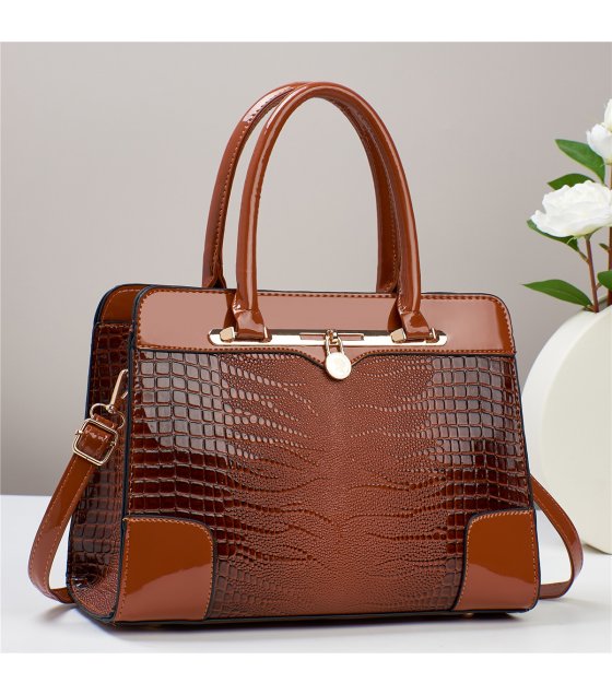 H2052 - Crocodile Pattern Casual Handbag 