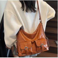 H2056 - Retro Oil Wax Fashion Handbag