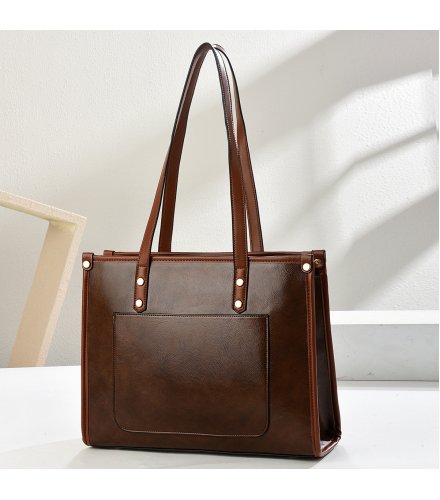 H2070 - Korean Simple Large Tote Bag