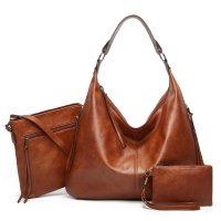 H2098 - Fashion Three-Piece Brown Handbag Set