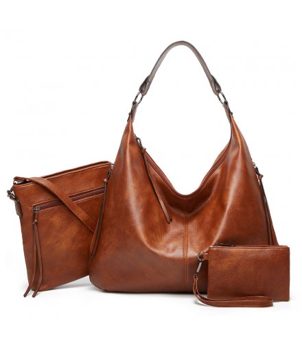H2098 - Fashion Three-Piece Brown Handbag Set H2098 - Fashion Three-Piece Brown Handbag Set